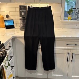 St. John Black Wide-Leg Pants
